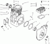 Toro 73363 (312-8) - 312-8 Garden Tractor, 1997 (7900001-7999999) Ricambi CRANKCASE AND CYLINDER HEAD