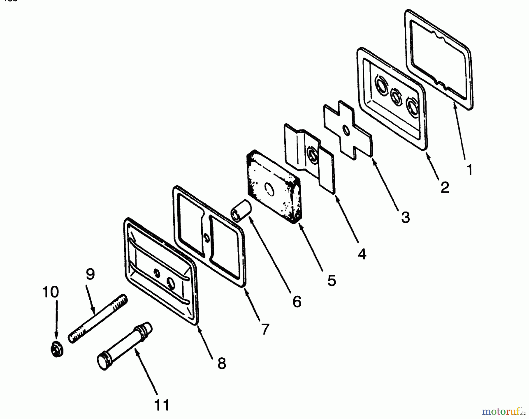  Toro Neu Mowers, Lawn & Garden Tractor Seite 1 73380 (312-8) - Toro 312-8 Garden Tractor, 1993 (3900001-3999999) BREATHER AND VENT