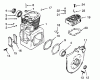 Toro 73380 (312-8) - 312-8 Garden Tractor, 1993 (3900001-3999999) Ricambi CRANKCASE AND CYLINDER HEAD