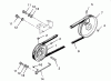 Toro 73380 (312-8) - 312-8 Garden Tractor, 1993 (3900001-3999999) Ricambi DRIVE BELT AND PULLEYS