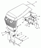 Toro 73380 (312-8) - 312-8 Garden Tractor, 1993 (3900001-3999999) Ricambi HOOD ASSEMBLY