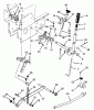 Toro 73380 (312-8) - 312-8 Garden Tractor, 1993 (3900001-3999999) Ricambi MANUAL LIFT LINKAGE
