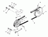 Toro 73400 (314-8) - 314-8 Garden Tractor, 1993 (3900001-3999999) Ricambi DRIVE BELT AND PULLEYS