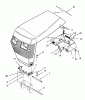Toro 73400 (314-8) - 314-8 Garden Tractor, 1993 (3900001-3999999) Ricambi HOOD ASSEMBLY
