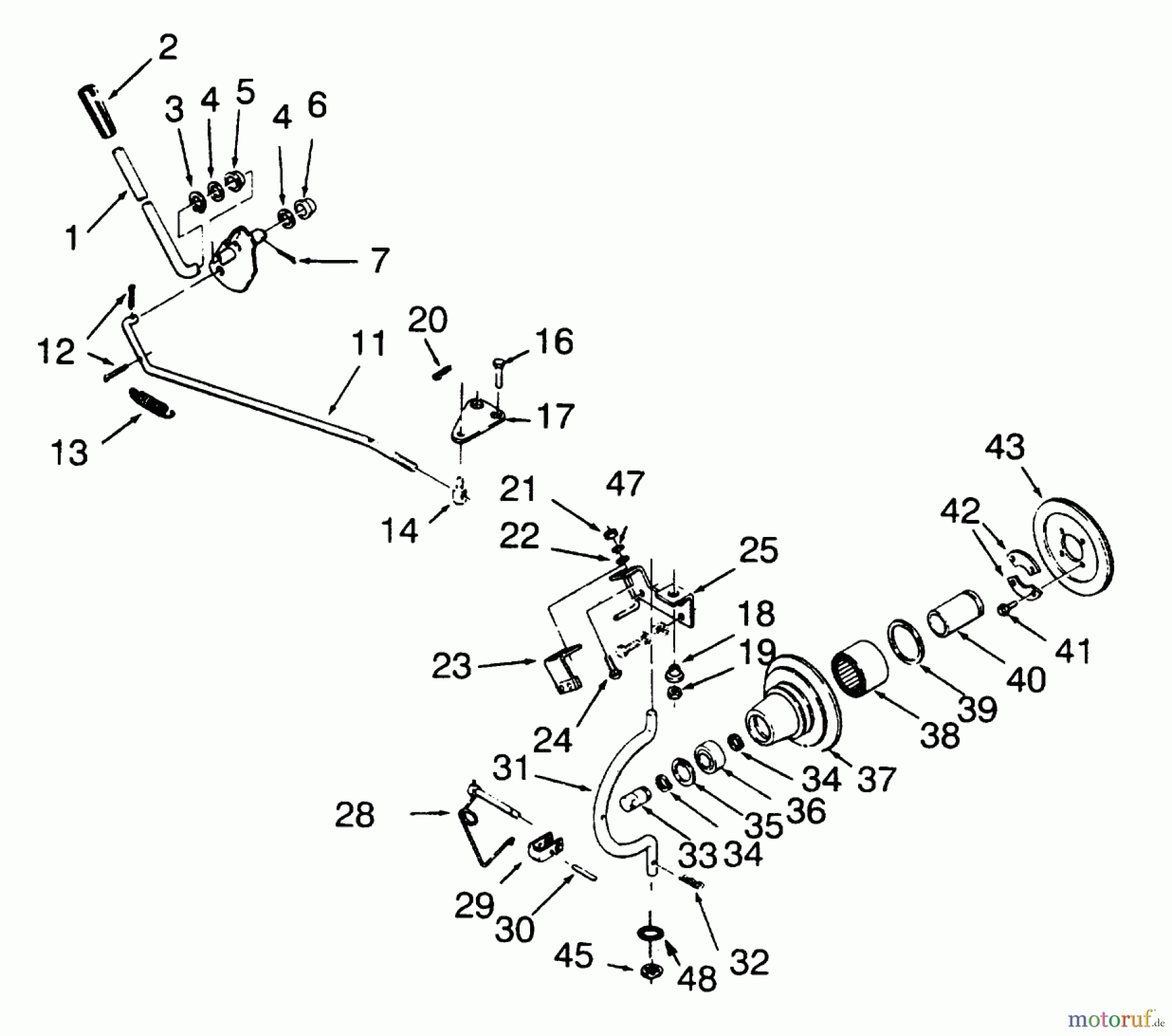 Toro Neu Mowers, Lawn & Garden Tractor Seite 1 73400 (314-8) - Toro 314-8 Garden Tractor, 1993 (3900001-3999999) PTO CLUTCH AND CONTROL