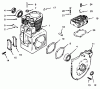 Toro 73401 (314-H) - 314-H Garden Tractor, 1996 (6900001-6999999) Ricambi CRANKCASE AND CYLINDER HEAD