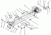 Toro 73401 (314-H) - 314-H Garden Tractor, 1996 (6900001-6999999) Ricambi FRAME & HITCHES