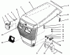 Toro 73401 (314-H) - 314-H Garden Tractor, 1996 (6900001-6999999) Ricambi HOOD ASSEMBLY