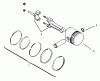 Toro 73401 (314-H) - 314-H Garden Tractor, 1996 (6900001-6999999) Ricambi PISTON AND RINGS