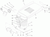 Toro 73422 (416-8) - 416-8 Garden Tractor, 1997 (7900001-7999999) Ricambi HOOD ASSEMBLY