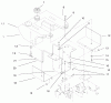 Toro 73423 (416-H) - 416-H Garden Tractor, 1997 (7900001-7999999) Ricambi FUEL TANK ASSEMBLY