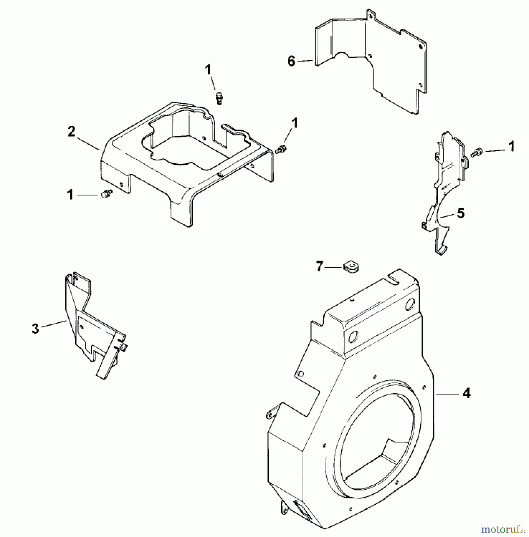 Toro Neu Mowers, Lawn & Garden Tractor Seite 1 73429 (312-8) - Toro 312-8 Garden Tractor, 2000 (200000001-200999999) BLOWER HOUSING & BAFFLES (MODEL 73449 ONLY)