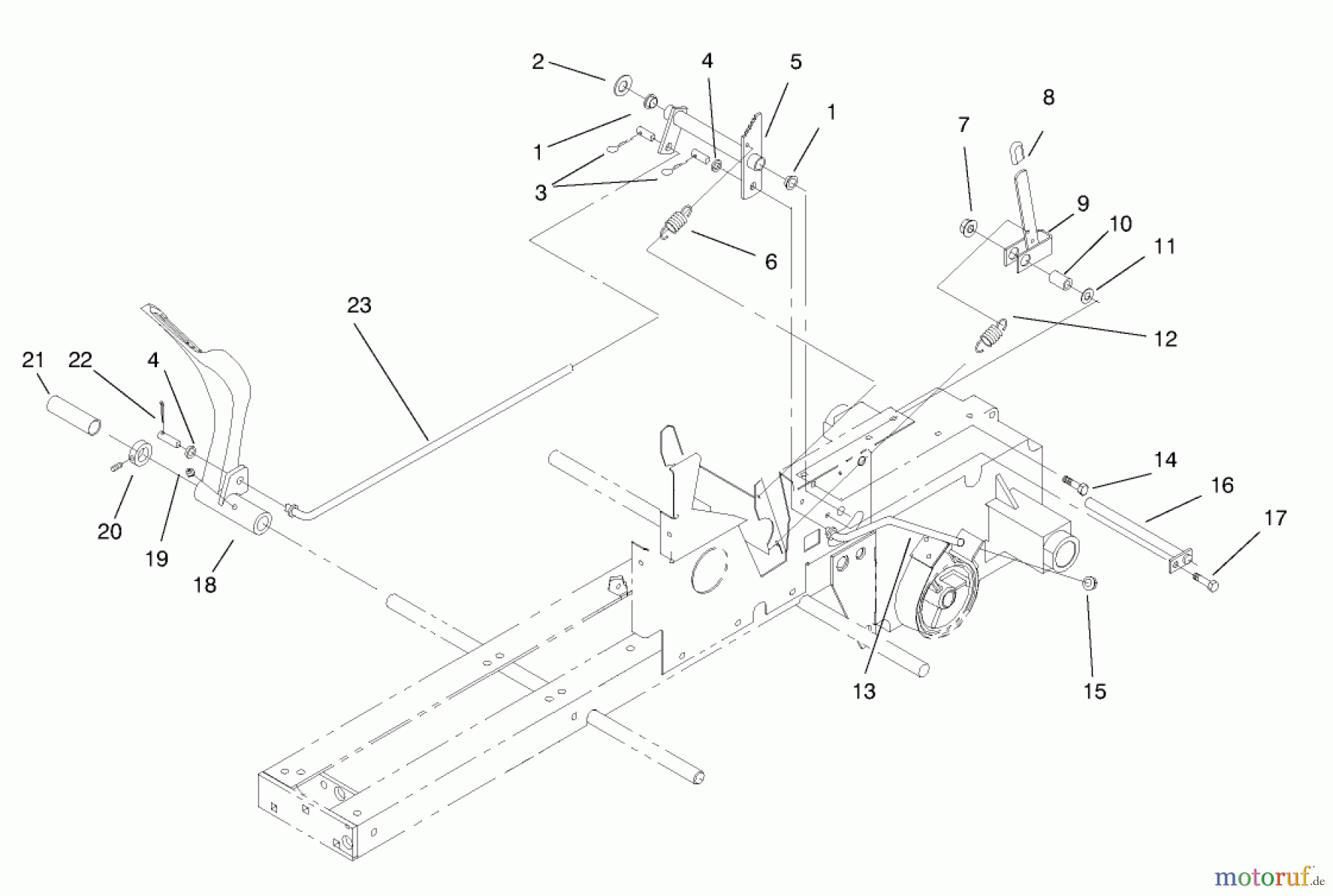  Toro Neu Mowers, Lawn & Garden Tractor Seite 1 73441 (416-8) - Toro 416-8 Garden Tractor, 1997 (7900001-7999999) BRAKE