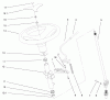 Toro 73542 (520xi) - 520xi Garden Tractor, 1999 (9900001-9999999) Ricambi MANUAL STEERING & TILT ASSEMBLY