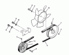 Toro 73501 (520-H) - 520-H Garden Tractor, 1993 (39000001-39999999) Ricambi DRIVE BELT AND PULLEYS