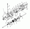 Toro 73501 (520-H) - 520-H Garden Tractor, 1993 (39000001-39999999) Ricambi TRANSAXLE ASSEMBLY