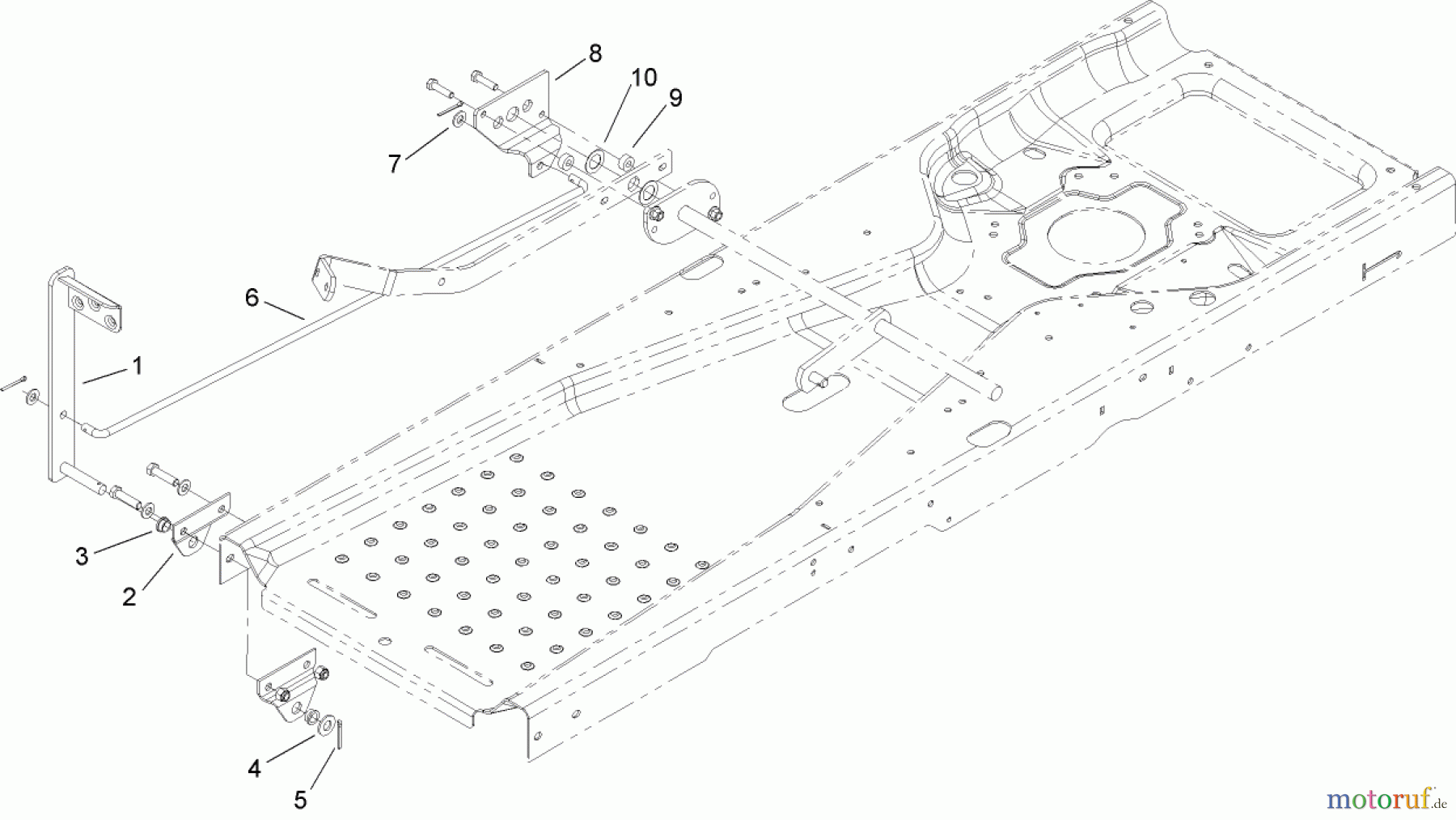 Toro Neu Accessories, Mower 79313 - Toro Foot-Assist Cutting Unit Lift Kit, Zero-Turn-Radius Riding Mowers PEDAL AND FOOTLIFT ASSEMBLY
