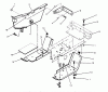 Toro 73501 (520-H) - 520-H Garden Tractor, 1995 (59000412-59002868) Ricambi BELT GUARD AND FOOTREST ASSEMBLY