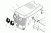 Toro 73501 (520-H) - 520-H Garden Tractor, 1995 (59000412-59002868) Ricambi HOOD ASSEMBLY