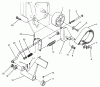 Toro 73520 (520-H) - 520-H Garden Tractor, 1995 (5900001-5900177) Ricambi BRAKE PEDAL & LINKAGE ASSEMBLY