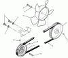 Toro 73520 (520-H) - 520-H Garden Tractor, 1995 (5900001-5900177) Ricambi DRIVE BELT AND PULLEYS