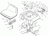 Toro 73520 (520-H) - 520-H Garden Tractor, 1995 (5900001-5900177) Ricambi FENDER AND SEAT ASSEMBLY