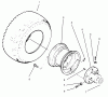 Toro 73520 (520-H) - 520-H Garden Tractor, 1995 (5900001-5900177) Ricambi REAR WHEELS AND TIRES