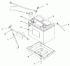Toro 73521 (520-H) - 520-H Garden Tractor, 1997 (7900001-7999999) Ricambi BATTERY ASSEMBLY