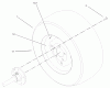 Toro 73542 (520xi) - 520xi Garden Tractor, 2004 (240000001-240999999) Ricambi WHEEL ASSEMBLY