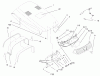 Toro 73580 (520Lxi) - 520Lxi Garden Tractor, 2000 (200000001-200999999) Ricambi HOOD & HEADLIGHT ASSEMBLY