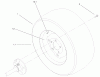 Toro 73580 (520Lxi) - 520Lxi Garden Tractor, 2000 (200000001-200999999) Ricambi WHEEL ASSEMBLY