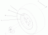 Toro 73550 (523Dxi) - 523Dxi Garden Tractor, 1998 (8900001-8999999) Ricambi WHEEL ASSEMBLY