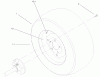 Toro 73590 (523Dxi) - 523Dxi Garden Tractor, 2000 (200000001-200999999) Ricambi WHEEL ASSEMBLY