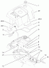 Toro 73560 (522xi) - 522xi Garden Tractor, 1998 (8900001-8999999) Ricambi FENDER AND FUEL SYSTEM ASSEMBLY