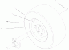 Toro 73560 (522xi) - 522xi Garden Tractor, 1998 (8900001-8999999) Ricambi WHEEL ASSEMBLY