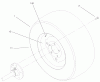 Toro 73561 (522xi) - 522xi Garden Tractor, 2000 (200000201-200999999) Ricambi WHEEL ASSEMBLY