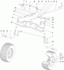 Toro 74585 (DH 210) - DH 210 Lawn Tractor, 2012 (SN 312000001-312999999) Ricambi FRONT AXLE ASSEMBLY