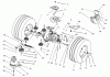 Toro 74590 (190-DH) - 190-DH Lawn Tractor, 2000 (200000001-200999999) Ricambi TRANSMISSION DRIVE ASSEMBLY