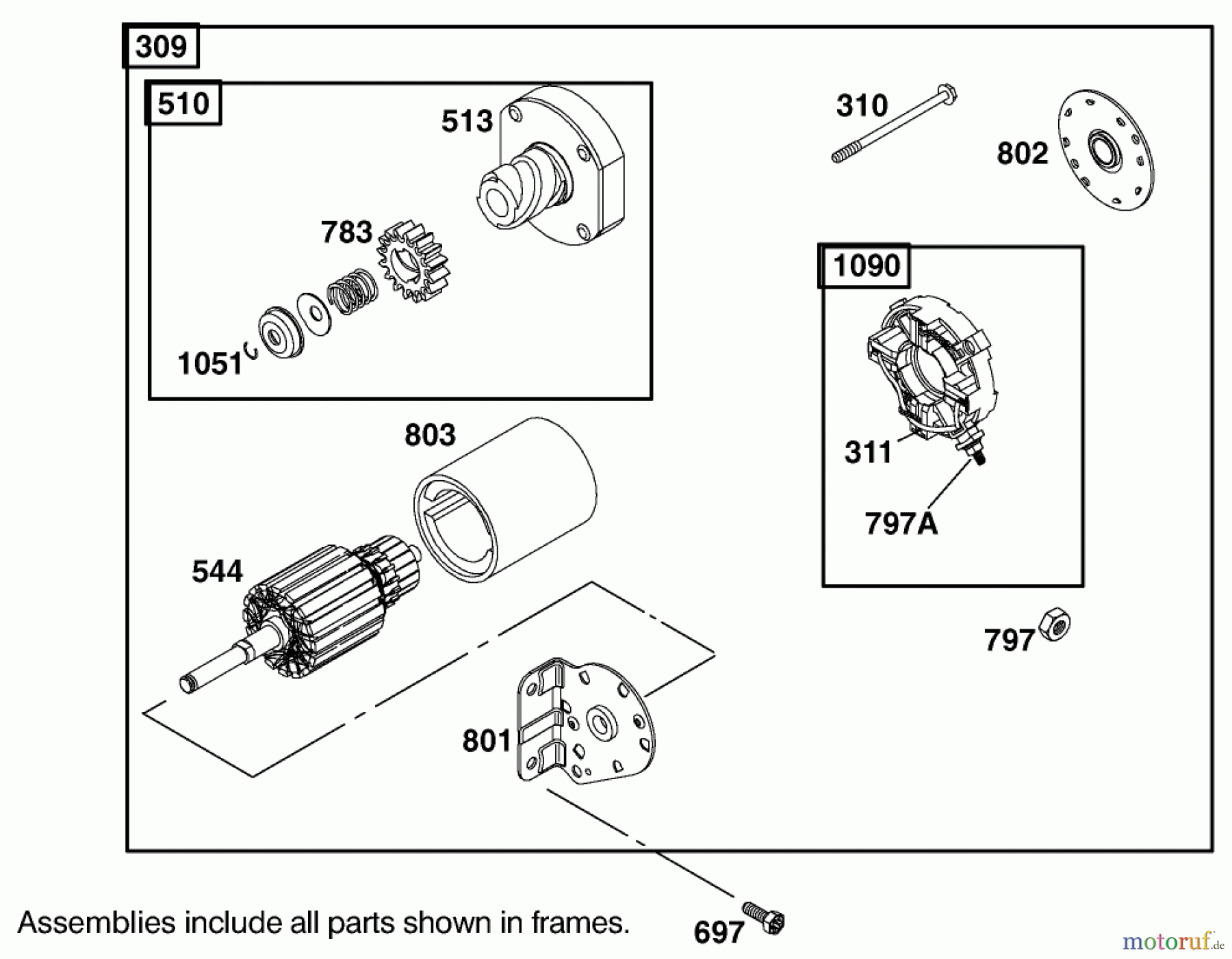 Toro Neu Mowers, Lawn & Garden Tractor Seite 1 74590 (190-DH) - Toro 190-DH Lawn Tractor, 2001 (210000001-210999999) STARTER ASSEMBLY ENGINE BRIGGS AND STRATTON MODEL 406777-0157-E1