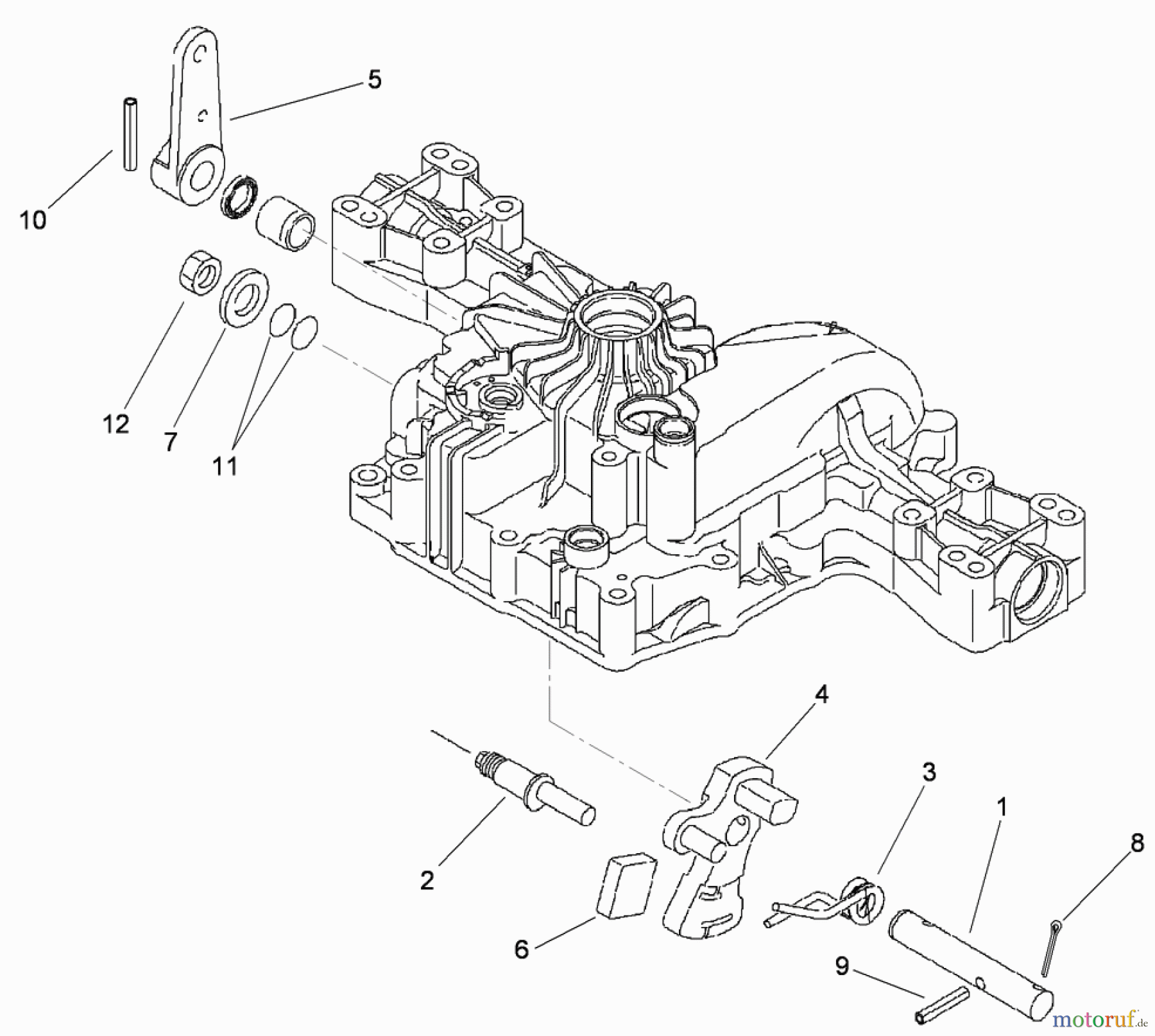 Toro Neu Mowers, Lawn & Garden Tractor Seite 1 74590 (190-DH) - Toro 190-DH Lawn Tractor, 2002 (220000001-220999999) CONTROL SHAFT ASSEMBLY