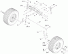 Toro 74593 (DH 220) - DH 220 Lawn Tractor, 2010 (310000001-310999999) Spareparts FRONT AXLE ASSEMBLY