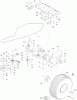 Toro 74593 (DH 220) - DH 220 Lawn Tractor, 2011 (311000401-311999999) Ricambi REAR WHEEL AND TRANSAXLE ASSEMBLY