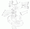 Toro 77102 (16-38G) - 16-38G Lawn Tractor, 2000 (200000001-200999999) Ricambi 38" DECK BLADE DRIVE & BRAKING COMPONENTS ASSEMBLY