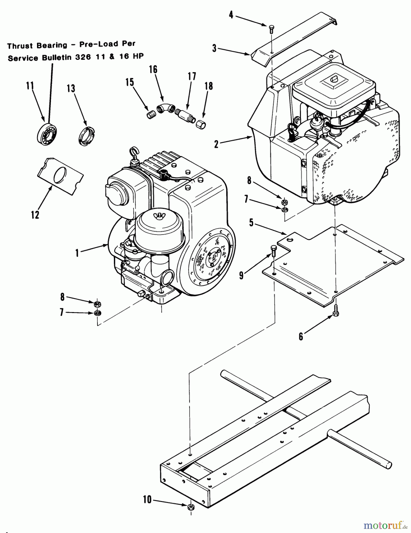  Toro Neu Mowers, Lawn & Garden Tractor Seite 2 A1-164202 (GT-1642) - Toro GT-1642 Twin 8-Speed Tractor, 1983 ENGINES