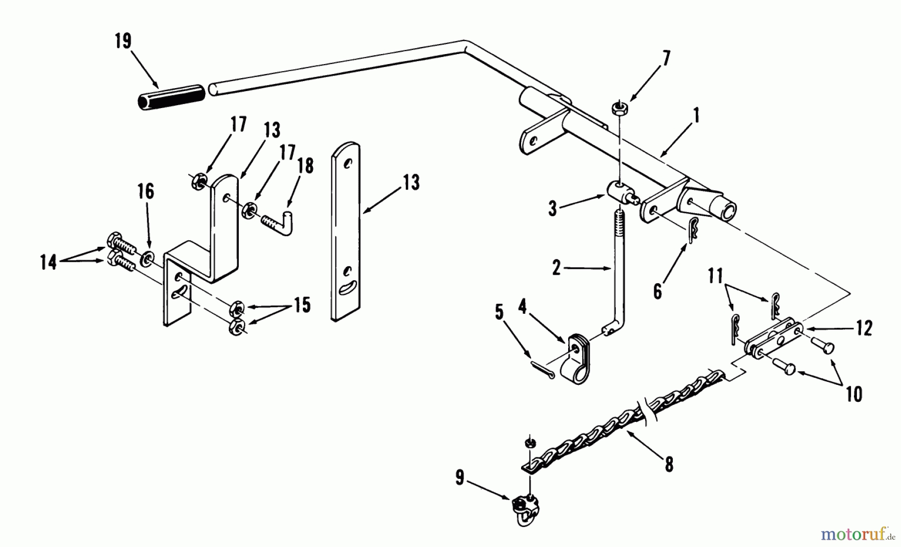 Toro Neu Accessories, Mower 86717 - Toro Mower Lift, 1979 PARTS LIST FOR TRANSPORT LIFT FACTORY ORDER NUMBER 8-6717