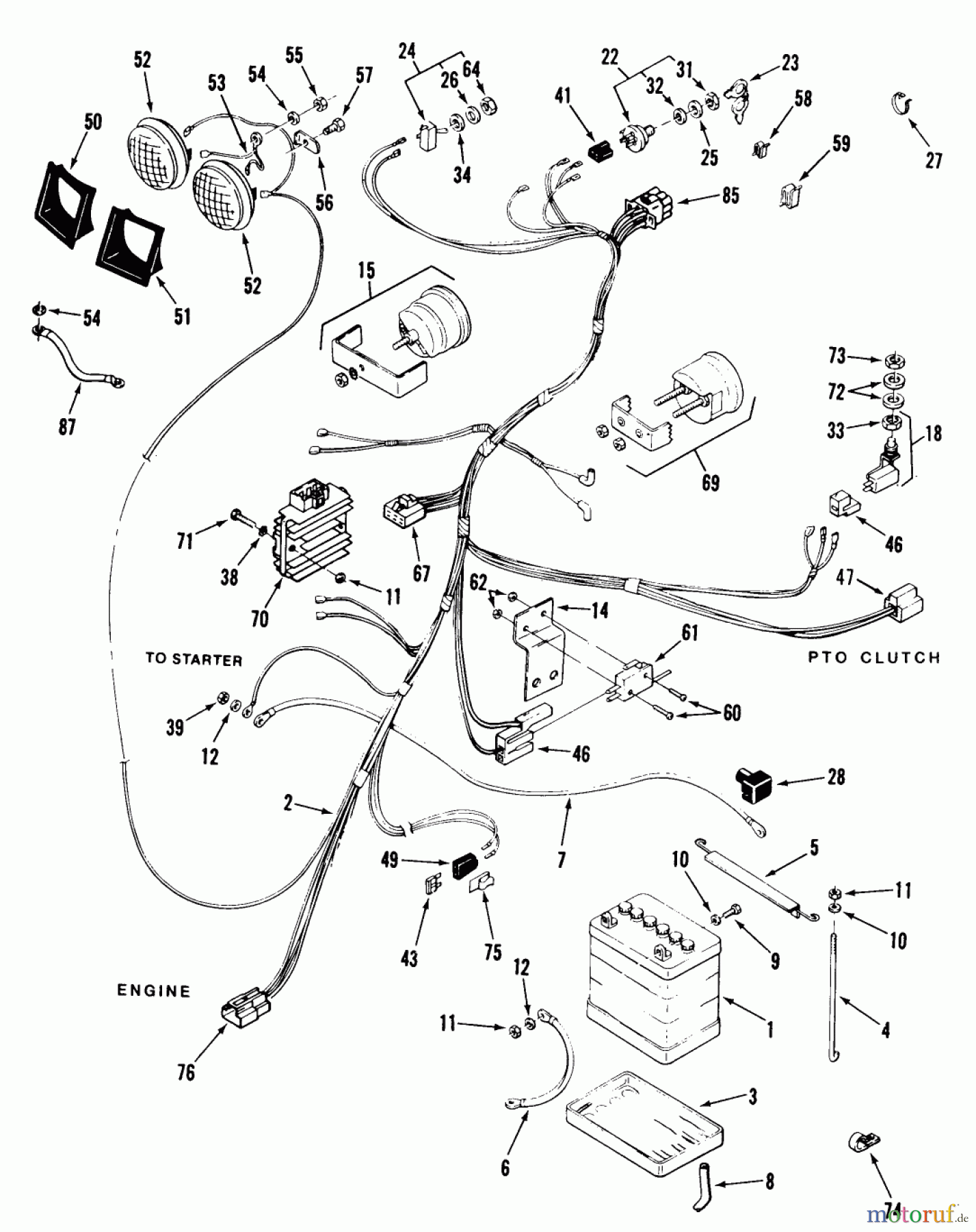  Toro Neu Mowers, Lawn & Garden Tractor Seite 2 E2-17K502 (227-5) - Toro 227-5 Tractor, 1989 ELECTRICAL SYSTEM
