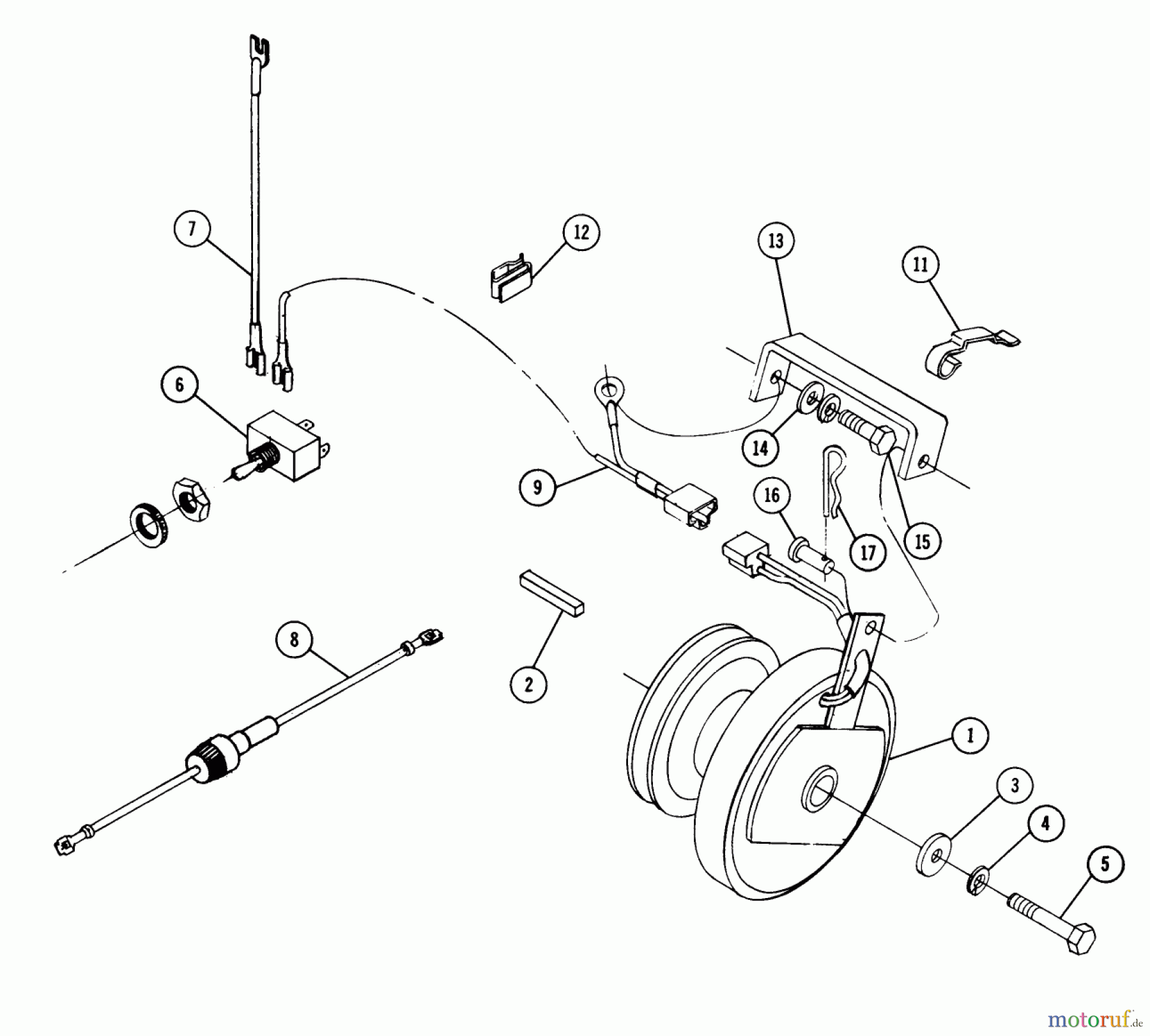  Toro Neu Accessories 83513 - Toro Electric PTO, 1974 PARTS LIST-ELECTRIC CLUTCH MODEL 8-3513