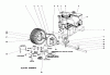 Toro 56033 - 25" Premium Rider Keylectric, 1975 (5000001-5999999) Ricambi ENGINE AND AXLE ASSEMBLY