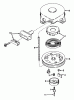 Toro 56125 (7-25) - 7-25 Rear Engine Rider, 1984 (4000001-4999999) Ricambi REWIND STARTER NO. 590420