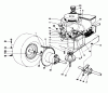 Toro 56125 (7-25) - 7-25 Rear Engine Rider, 1985 (5000001-5999999) Ricambi ENGINE AND AXLE ASSEMBLY